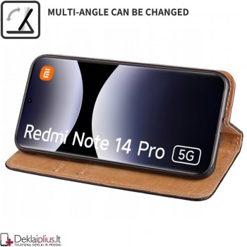 Telone grynos odos dėklas - juodas (Xiaomi Redmi Note 14 Pro 4G) Telone grynos odos dėklas - juodas (Xiaomi Redmi Note 14 Pro 4G)